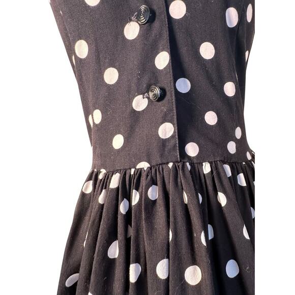Vintage 80s 90s Robbie Bee Polka Dot Halter Midi Dress Women Sz 8 Marilyn Monroe - Picture 15 of 16